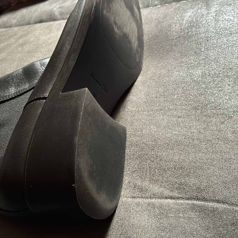 Massimo Dutti Black Knee-High Boots - Picture 10 of 12